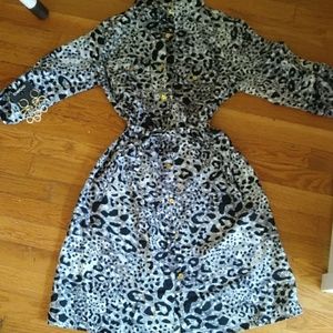 Animal print shirt dress wrinkle free